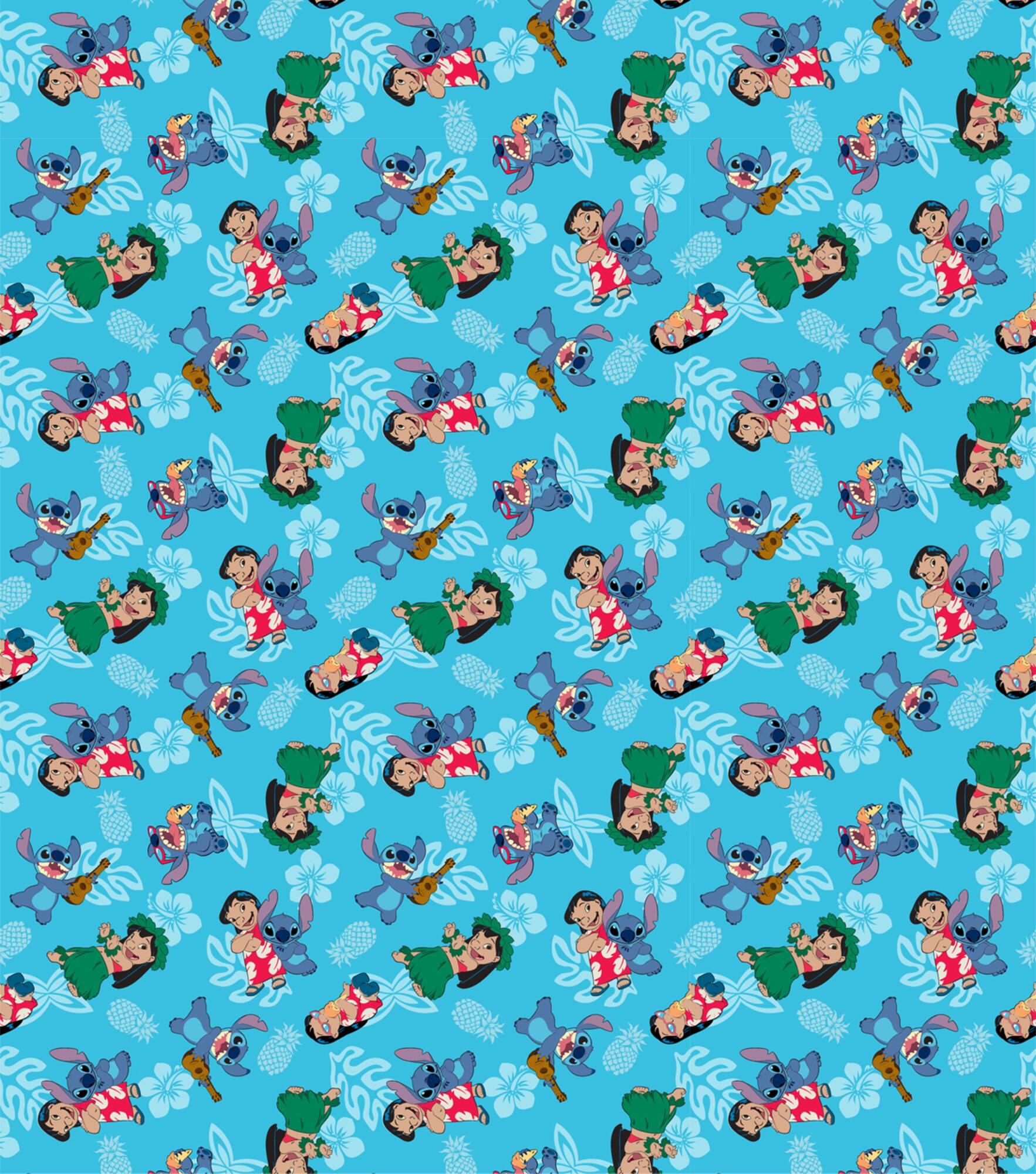 Disney® Lilo & Stitch Flowers Cotton Fabric